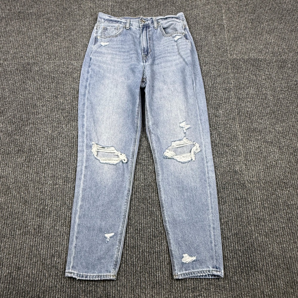 American Eagle Mom Jeans Womens Size 2 Short Light Wash Distressed 8632346258